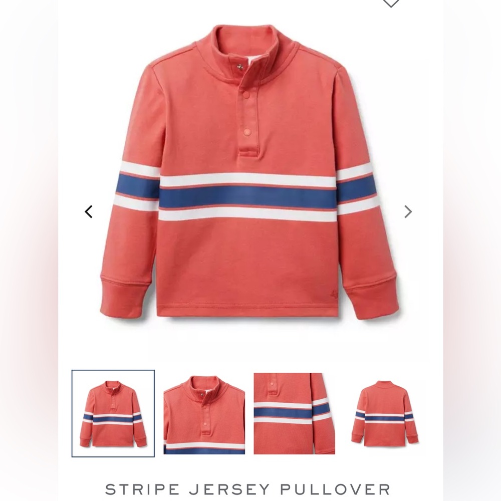 Janie and Jack back to school stripe jersey pullover 12-18 months